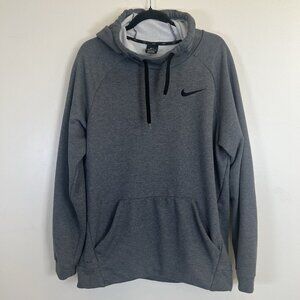 NIKE Dri-Fit Pullover Training Hoodie Charcoal Grey Men's Size L